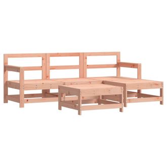 vidaXL Juego De Sof&aacute;s De Jard&iacute;n 5 Pzas Madera Maciza De Abeto Douglas Vidaxl