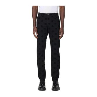 Dolce & Gabbana Slim Fit Jeans, male, Black, XL, Velvet Logo Jeans