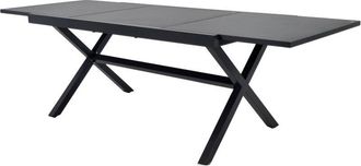 Sweeek Extendable aluminum garden table for 8 people, anthracite 160/240x90x75 cm - Ventura