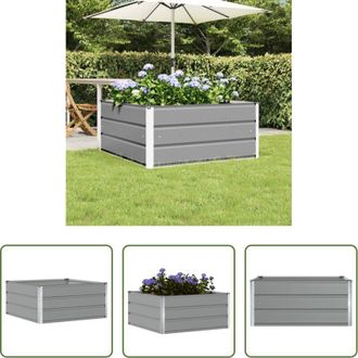 vidaXL vidaXL Terrazza - Fioriera Grigio chiaro 100 x 100 x 45 cm Acciaio