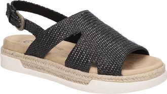 Bella Vita Kato Espadrille Slingback Sandal in Black/black Texture at Nordstrom, Size 5.5