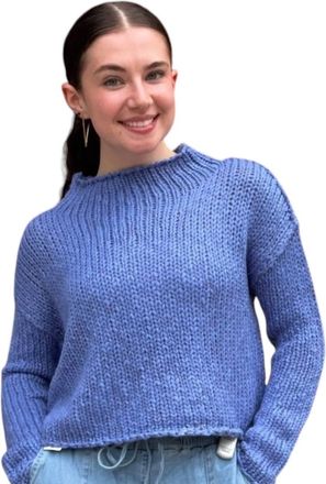 Free People Opal Sweater In Peri Blue