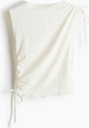H&M Top mit Tunnelzug-Detail - White