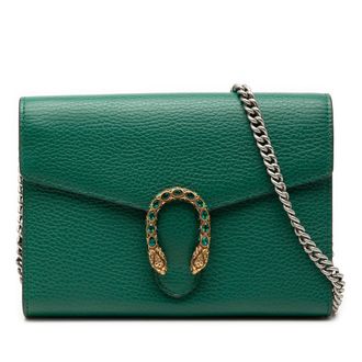 Gucci Tweedehands Leren Dionysus Wallet On Chain