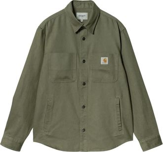 Carhartt Work in Progress Giacca-camicia Crawford con colletto classico - Verde
