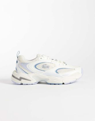 Lacoste sneaker chunky Storm 96 in bianco sporco e azzurro chiaro-Multicolore