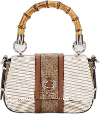 Guess Kerima Handtas - Dames - Tassen - Beige - Maat: ONE Size Leer
