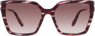 Chopard Brown Gradient Square Ladies Sunglasses SCH371S 01G2 56