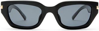 Le Specs Cubito 51mm Polarized Square Sunglasses in Black/smoke Mono Polarized at Nordstrom