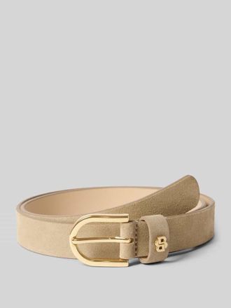 HUGO BOSS G&uuml;rtel aus Veloursleder Modell SCARLET in Beige, Gr&ouml;&szlig;e 100