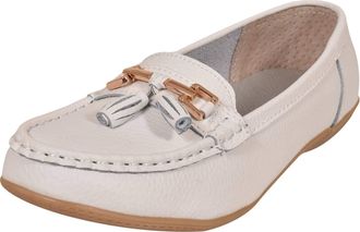 Jo & Joe Ladies LR Nautical Wide Fit Shoes White UK 7