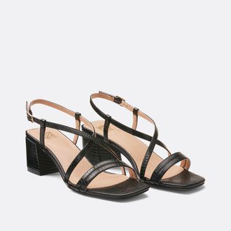 La Redoute Collections Sandalen met hak en python motief