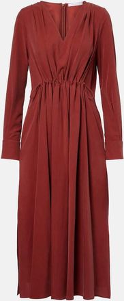 Max Mara Abito midi in canvas di seta