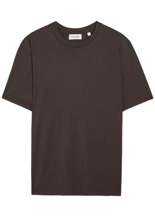 Frame Denim Cotton-jersey T-shirt - Brown - Xxl