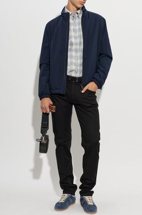 Paul & Shark Checked Pattern Shirt, Mens, Light Blue