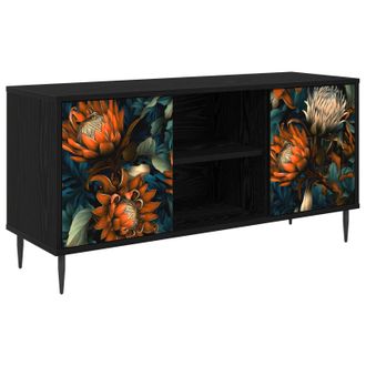 vidaXL Mueble De Tv Lochem 102 X 33 X 51 Cm Roble Negro Vidaxl