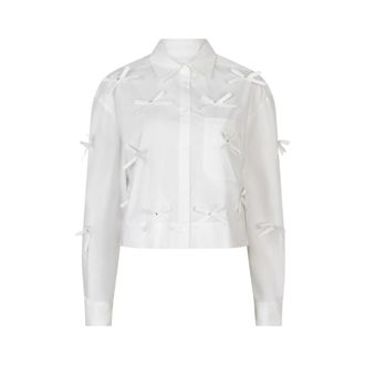 Dante6 Hari Bows Shirt - Dames - Blouses & Shirts - Wit - Maat: 2XL Katoen