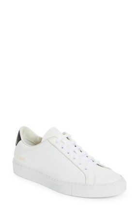 Common Projects Retro Classic Low Top Sneaker in White/Black at Nordstrom Rack, Size 7Us / 37Eu