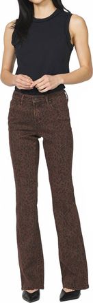 Dear John Denim Jaxtyn Mid Rise Jeans In Brown Leopard