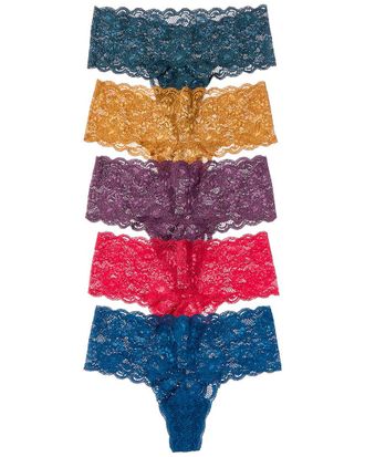 Cosabella 5pk Never Say Never Silk Comfie Thong Gift Set