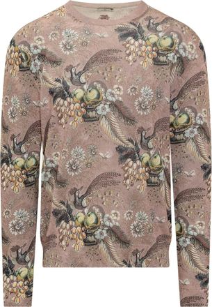 Etro Maglione Pegaso a fiori - Rosa