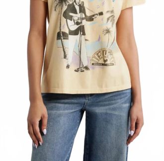 Daydreamer Sun Records Elvis Beach Tee In Butter Yellow