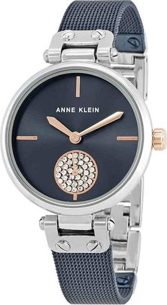 Anne Klein Navy Dial Blue Mesh Ladies Watch 3001BLRT