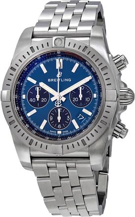 Breitling Chronomat Chronograph Automatic Blue Dial Mens Watch AB0115101C1A1