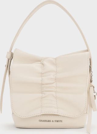 Charles & Keith Kadee Ruched Bow-Charm Mini Bag