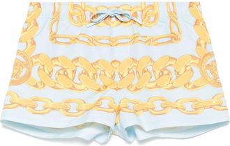 Versace Costume da bagno con stampa Medusa Chain - Blu