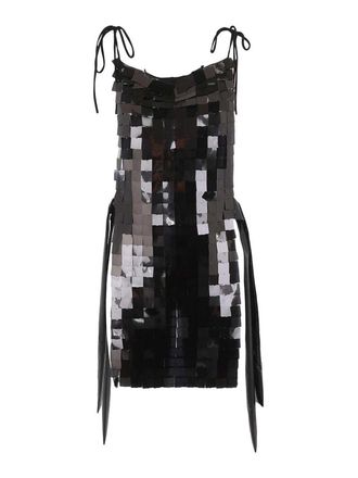 Maria Calderara Corazza macro square sequins on tulle dress