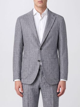 Tagliatore Blazer monopetto in misto lana vergine con rever e tasche a toppa
