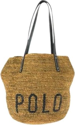 Ralph Lauren Pre-owned Tote Bags, female, Brown, Size: ONE SIZE Pre-owned Raffia Tote Bag