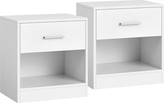 Vasagle 2 mesitas de noche de 28 x 39 x 41 cm de color blanco