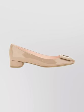 Roger Vivier block heel ballerina shoes with square buckle