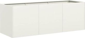 vidaXL Planter White 120x40x40 cm Cold-rolled Steel Vidaxl