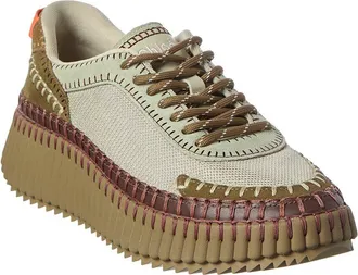 Chlo&eacute; Nama Canvas & Suede Sneaker