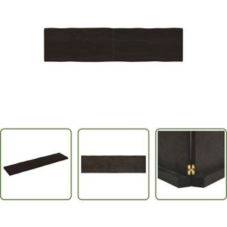 vidaXL Piano in rovere - Piano Tavolo Marrone Scuro 200x50x(2-6) cm Rovere Non Trattato