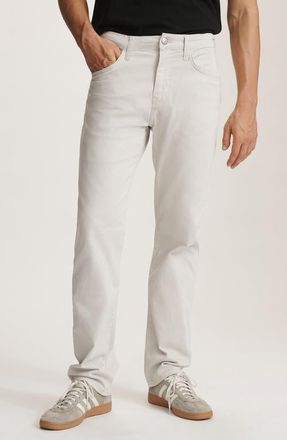 Mavi Zach Straight Leg Twill Pants in Oyster Mushroom Casual Twill at Nordstrom, Size 42 X 32