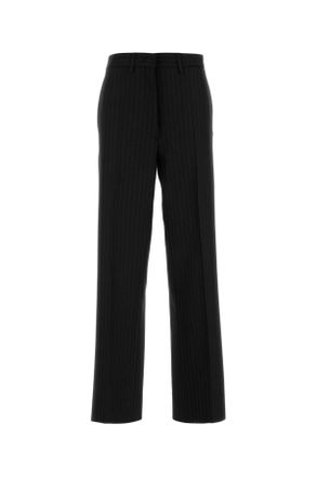 Miu Miu Womens Wool Pants - Black - Size EU 34 (Womens)
