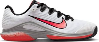 Nike Womens Zoom Vapor 12 Hard Court Premium Tennis Shoes In White / Hot Lava / Wolf Grey