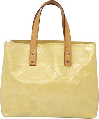 Louis Vuitton Reade Handbag Monogram Vernis Ecru Patent_Leather Bag (Pre-Owned)