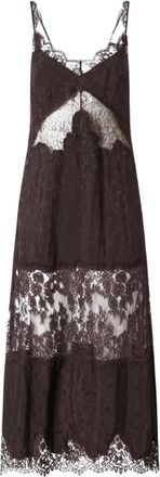 Pinko Pinko, Kleedjes, Dames, Bruin, L, Vestido Lencero Aster