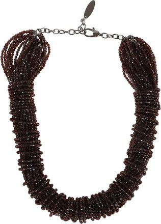 Brunello Cucinelli Accessoires, Dames, Bruin, ONE Size, Stijlvol Gouden Hanger Ketting