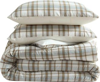 Eddie Bauer Ashland Plaid Cotton Comforter & Sham Set in Light /Medium Brown at Nordstrom Rack, Size King