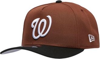 New Era Womens Washington Nationals Nationals 9FORTY A-Frame Cap - Adult Black/Brown/White