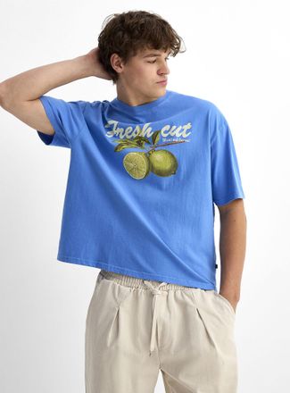 Djab Mens Fruit slogan graphic T-shirt Oversized fit