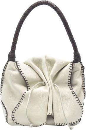 Carlos Falchi Shoulder Butterfly Leather Bag in Winter White at Nordstrom