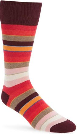 Paul Smith Nandor Organic Cotton Blend Socks in Burgundy at Nordstrom