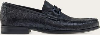 Ferragamo Men Moccasin with Gancini ornament Black Size 10.5